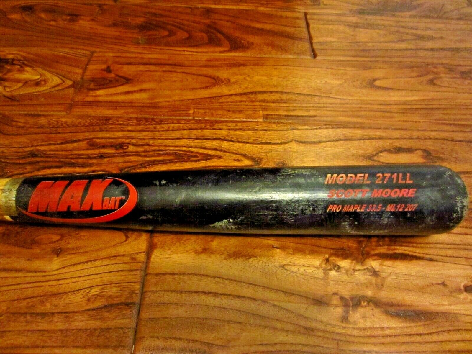 Scott Moore 2012 Houston Astros Game Used Max Bat Cubs Orioles