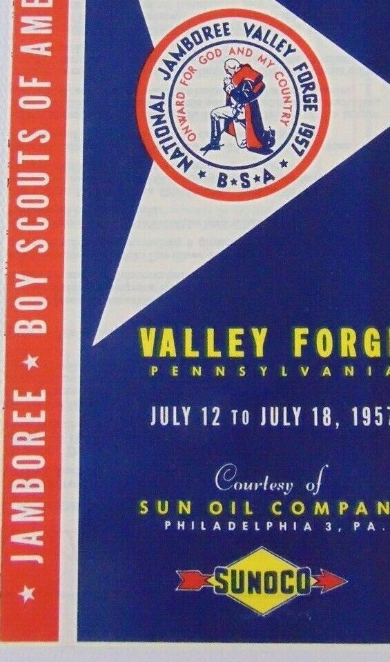 Boy Scouts Of America National Jamboree 1957 BSA Sunoco Valley Forge Road Map 