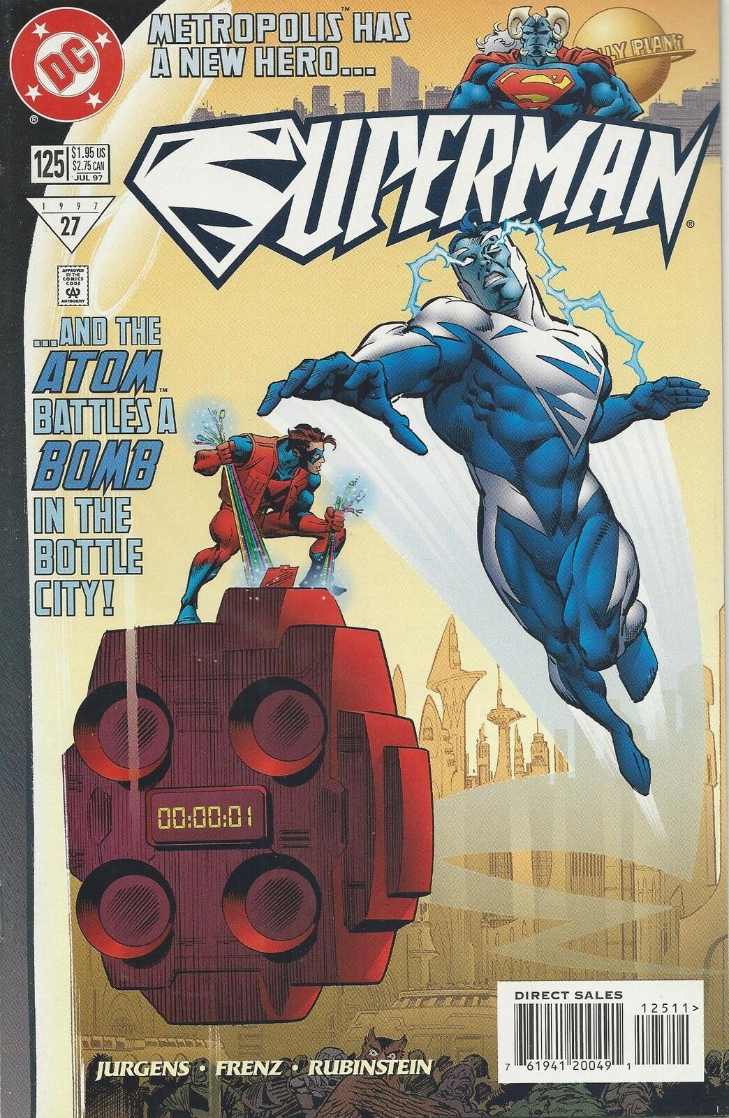 Superman Comic 125 Cover A First Print 1997 Dan Jurgens Ron Frenz Rubinstein 