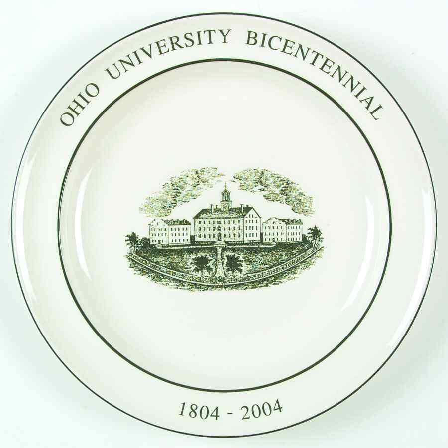 Wedgwood Ohio University Bicentennial Green Dinner Plate 5571996