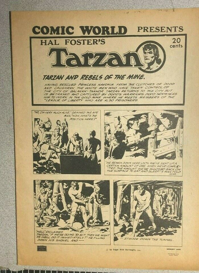 CAPTAIN GEORGE\'S COMIC WORLD presents Tarzan (Canadian) comics fanzine VG+