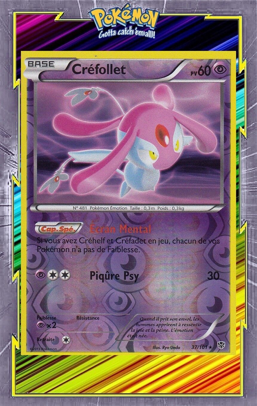 Crefollet Reverse-NB10: Plasma Explosion - 37/101 - French Pokemon Card