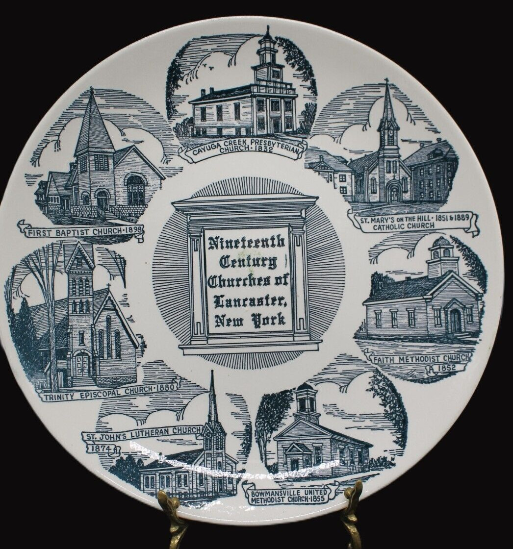 Vtg Lancaster New York Historic 19th Century Churches 10\
