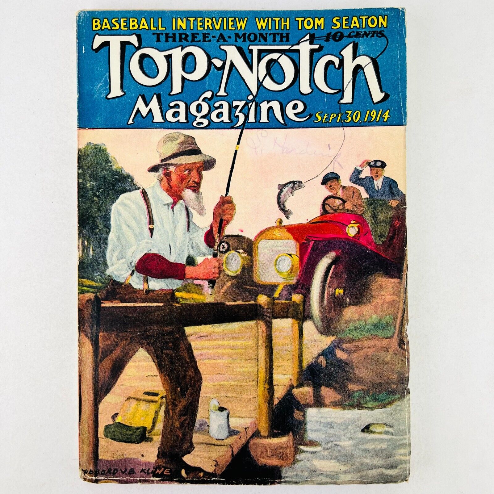RARE PULP  TOP-NOTCH MAGAZINE - 1914 SEPT 30 - Vol. 18 No.6 - great cover art