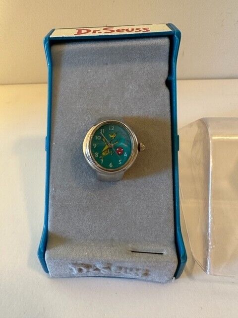 Dr. Seuss Ring Watch Character Sneetch Watch in Box Circa 1998 Complete in Box