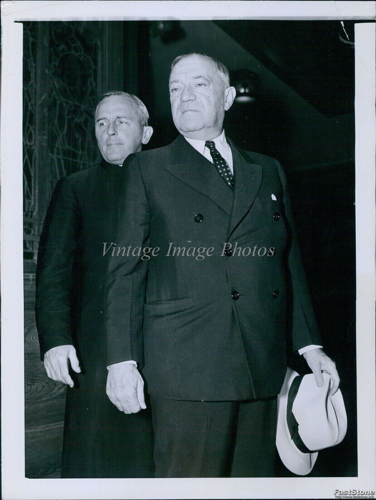 1937 Tammany Chief James Dooling Funeral Attendee Sen Wagner Politics Photo 6X8