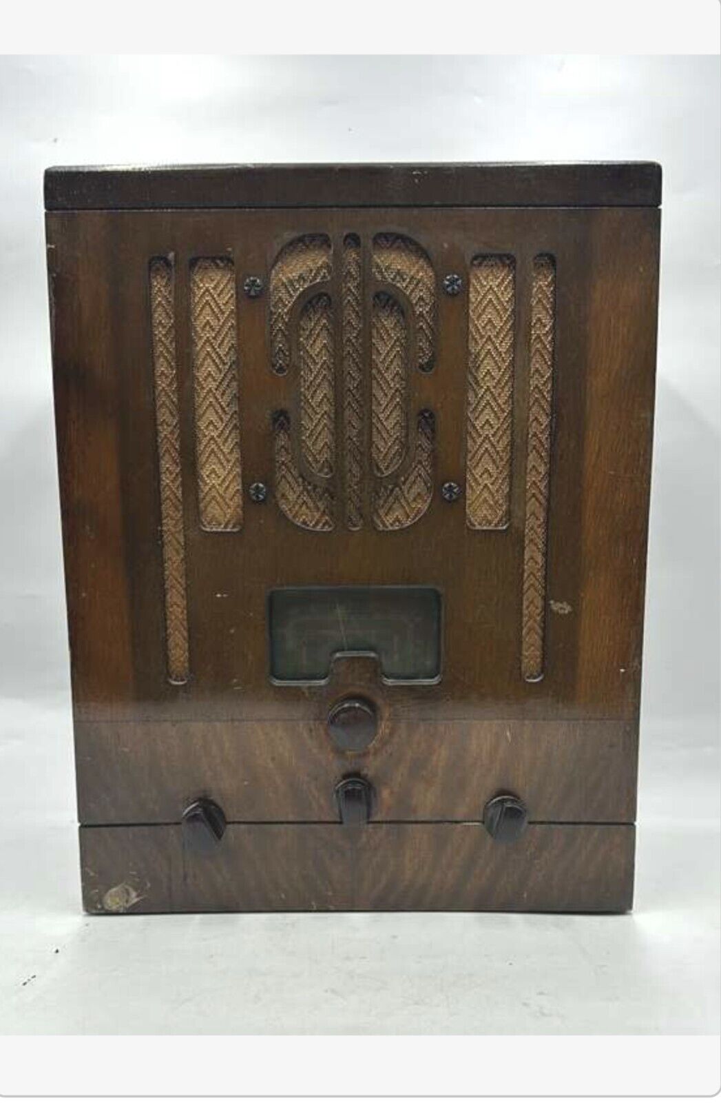 Vintage RCA Model 5T1 Tombstone Tube Radio Untested Minor Wear