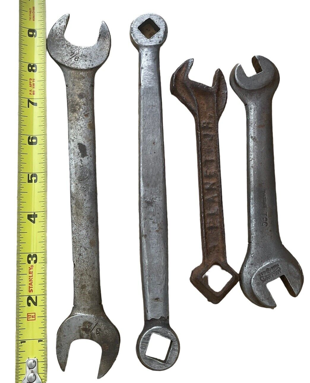 Set Of 4 Vintages Wrenches - Williams, Planet Jr.  Farm Tools 3/4 7/8 + More