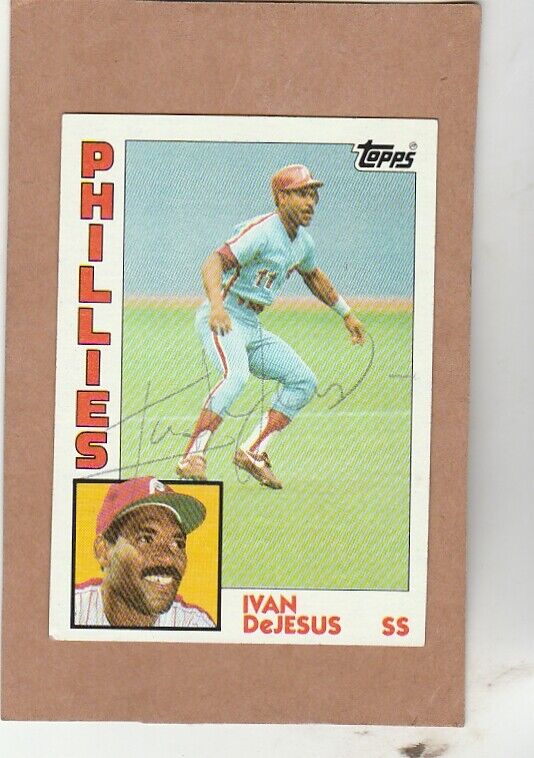 1984 Topps # 279 Ivan DeJesus - Autographed card