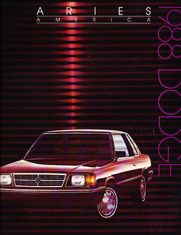 1988 Dodge Aries America K Deluxe Sales Brochure Catalog