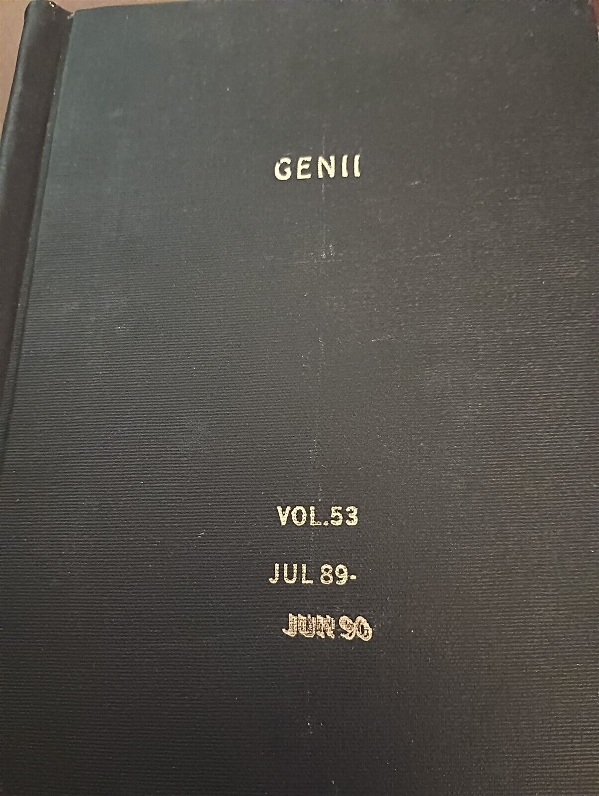 Genii Vintage Issues Vol. 53 July 1989-1990 Hardcover Bounded Issues Rare Find