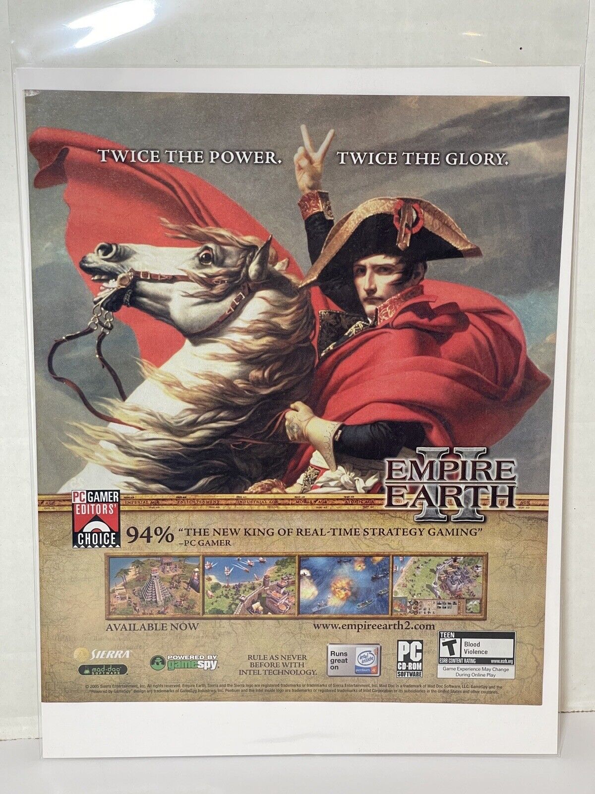 2005 Empire Earth II 2 PC Vintage Print Ad/Poster Napoleon RTS Game Promo Art