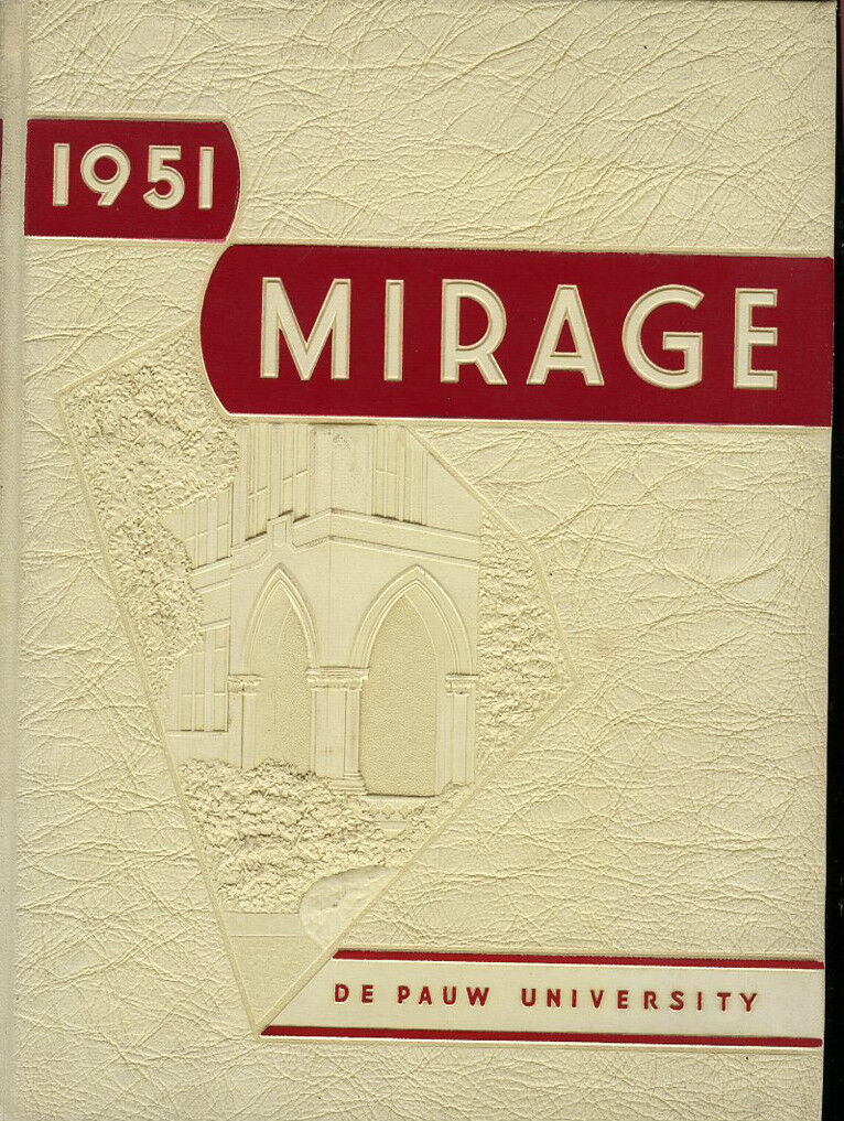Original 1951 De Pauw University Yearbook - Greencastle, Indiana - The Mirage 