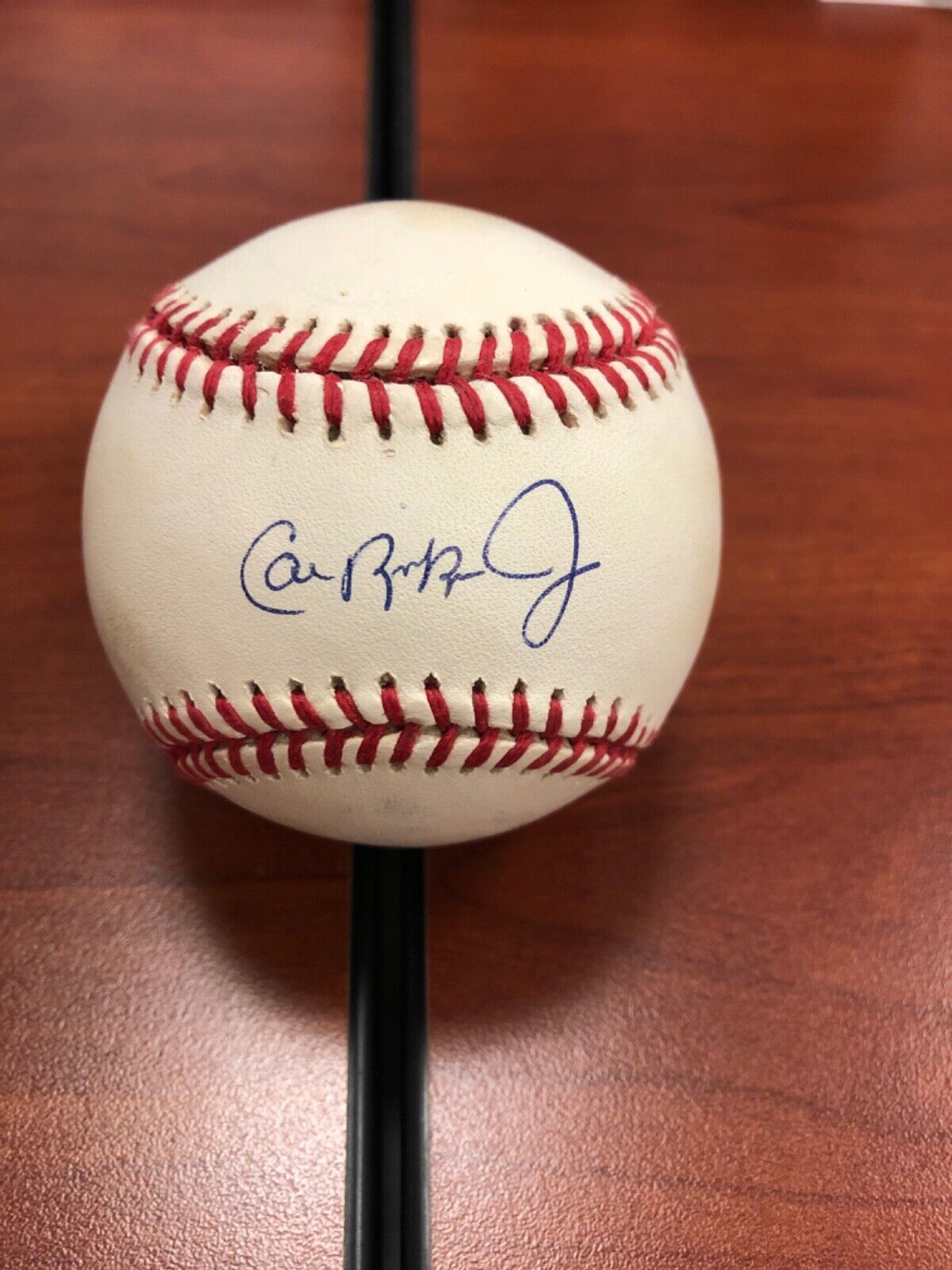 Cal Ripken Jr. Autographed American League Baseball (Bobby Brown Commissioner)