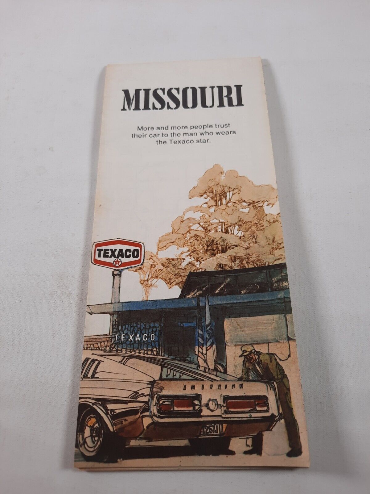 Vtg 1972 texaco road map of Missouri map