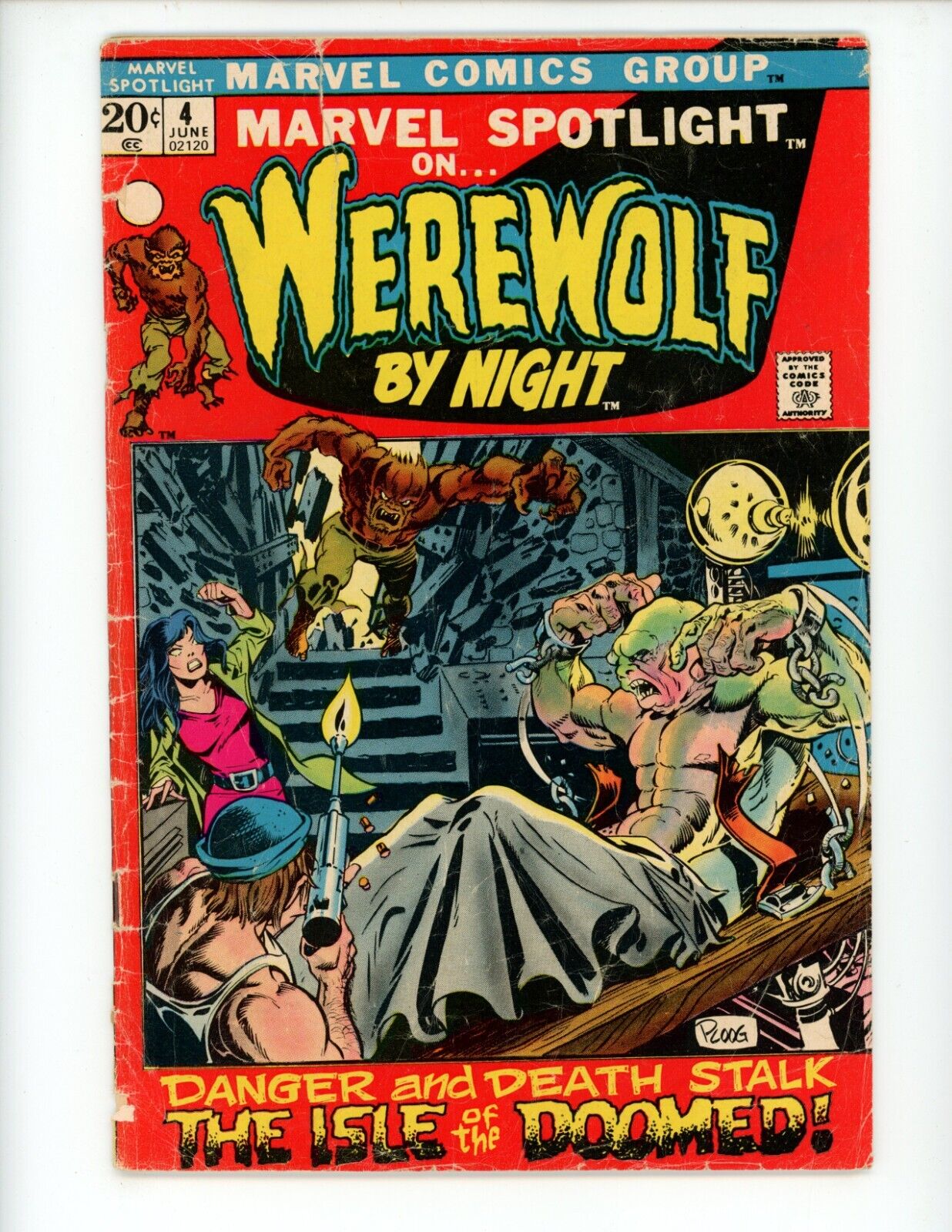 Marvel Spotlight #4 Comic Book 1972 VG- 3rd Werewolf 1st App Darkhold