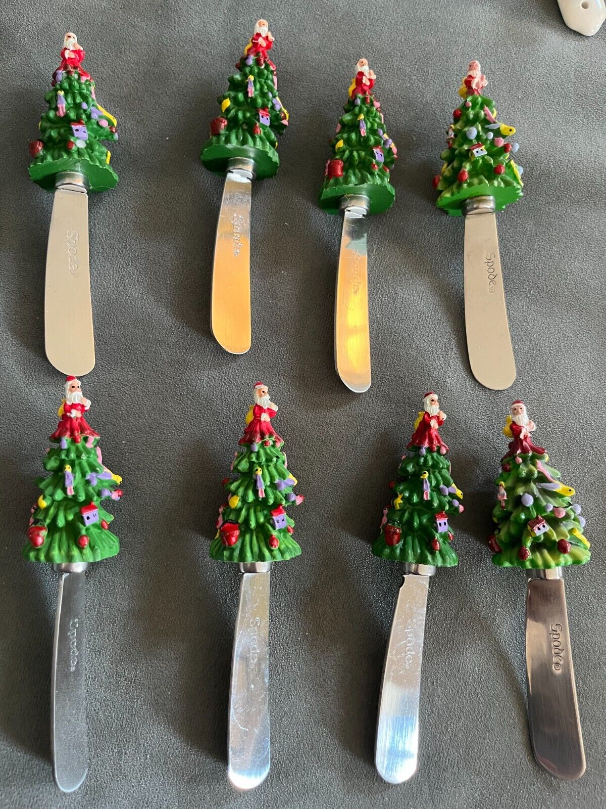 Spode Christmas Tree  Set of Eight (8) Canape Knives