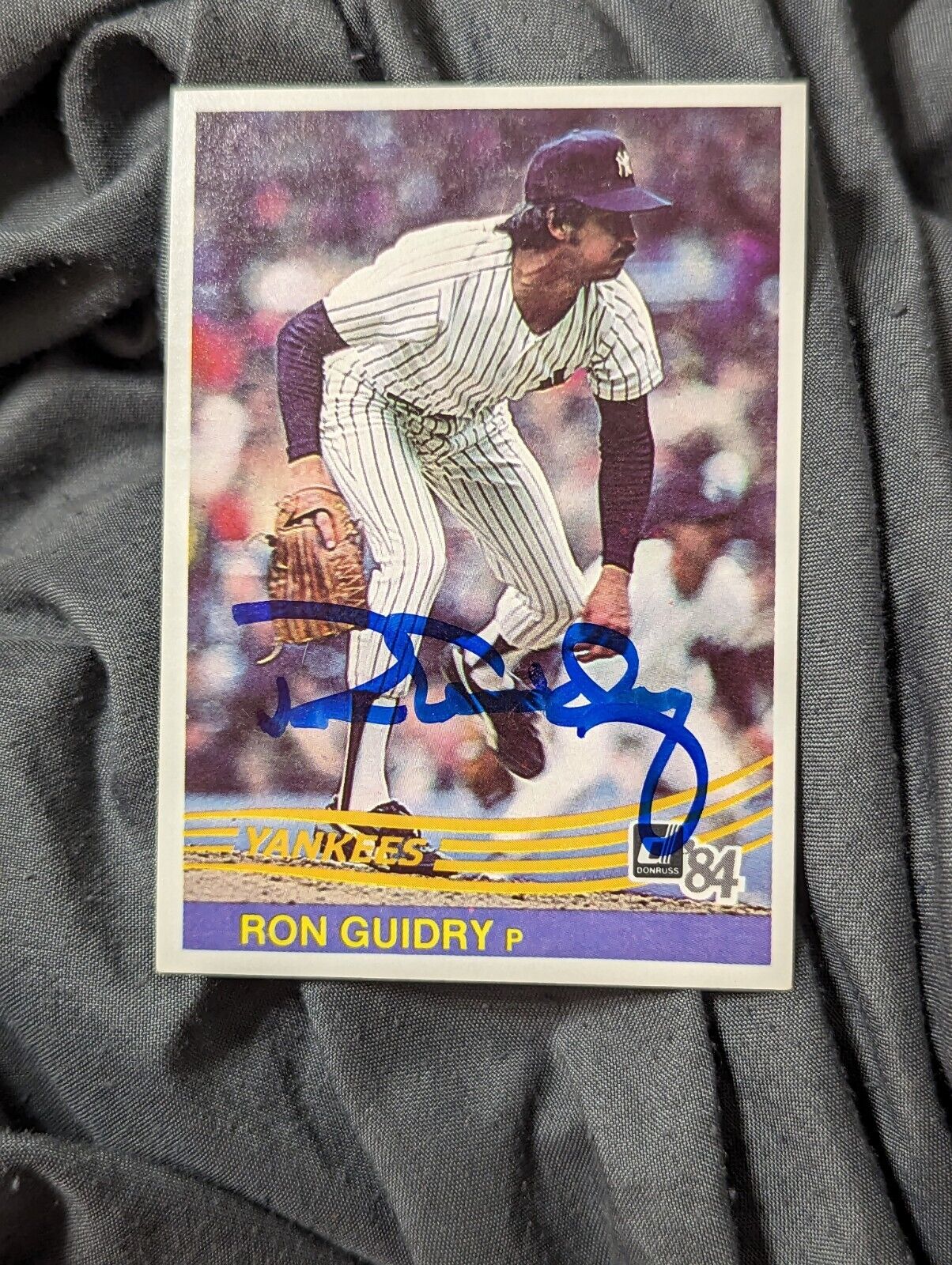 RON GUIDRY AUTOGRAPH SIGNED Card New York YANKEES 1984 Donruss 