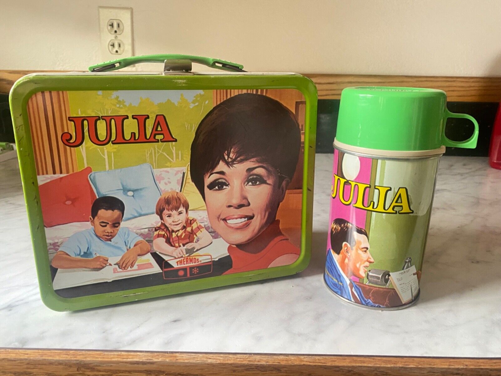  Vintage 1969 Julia Metal Lunchbox and Thermos