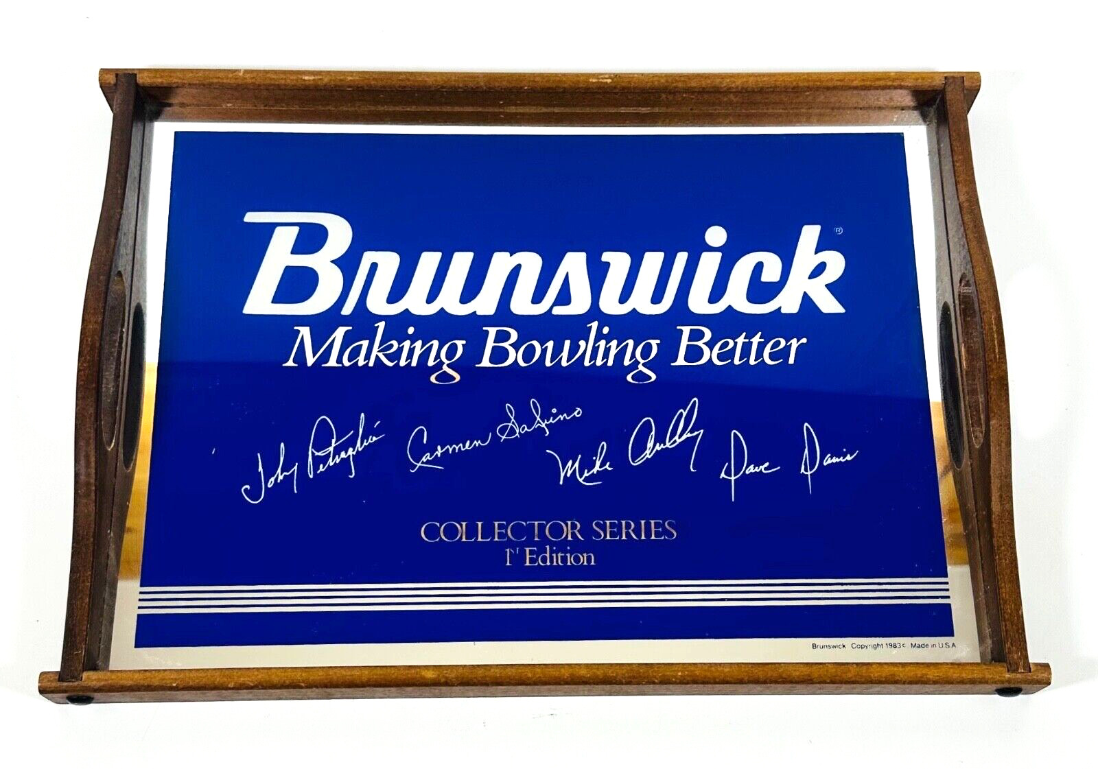 Brunswick Making Bowling Better Collector Series 1st Edition Drink Serving Tray