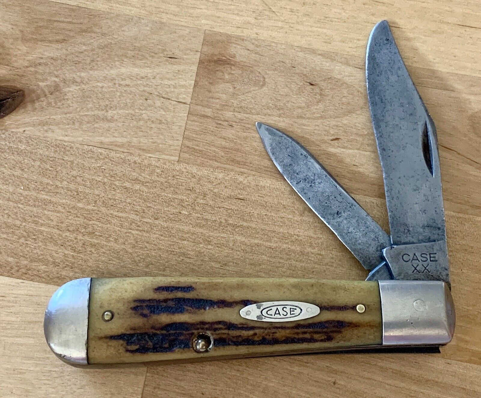 VTG 1940-1964 CASE XX 2 Blade Large Jack Pocket Knife 5299 1/2 Stag Handles