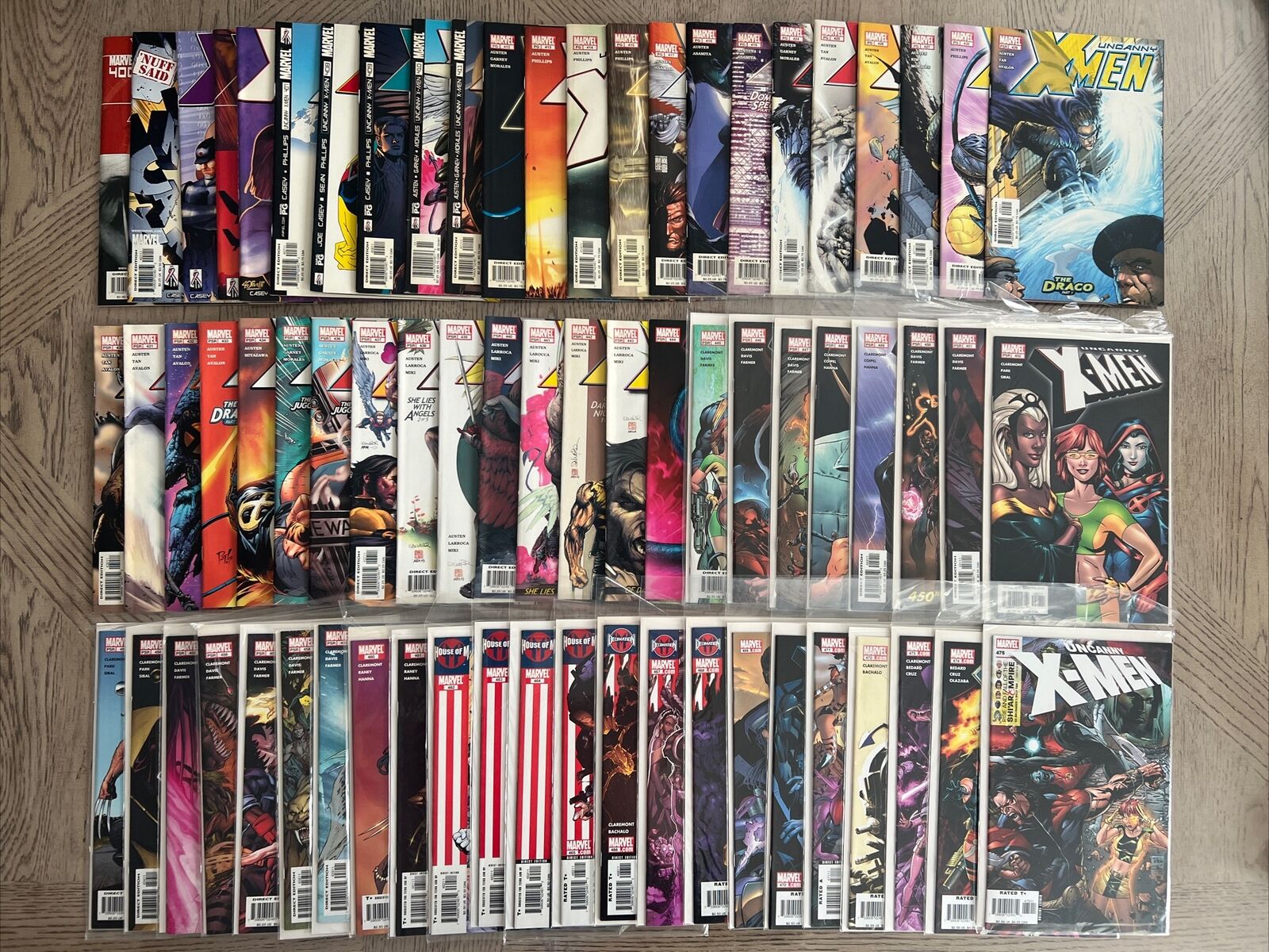 Lot Of 69 Uncanny X-Men #400,401,403,405-415,417-419,424-475 Marvel 2001-2006
