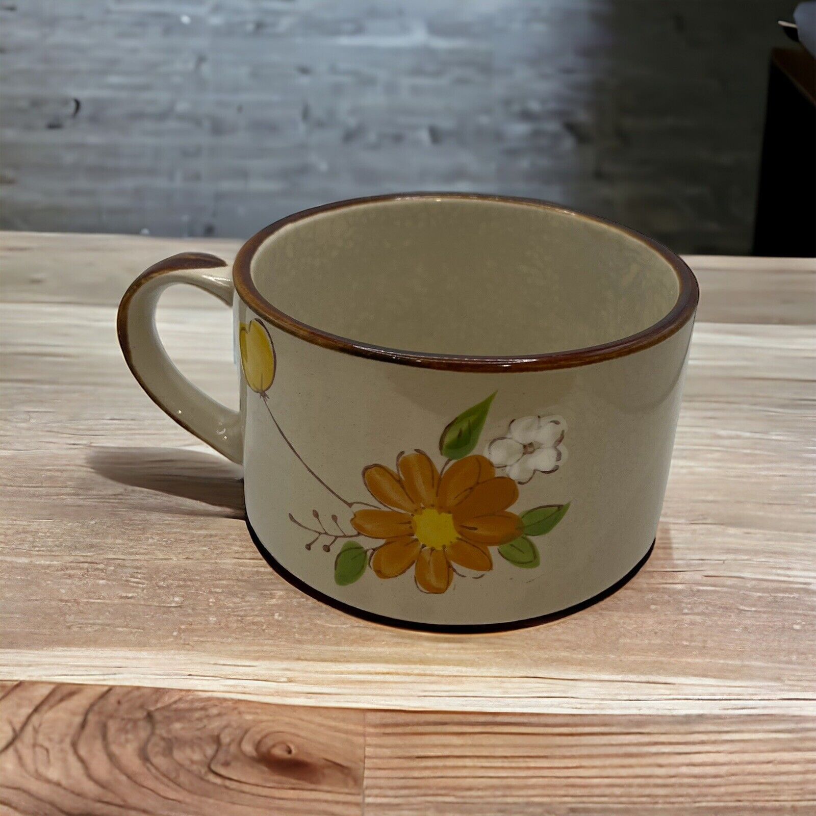 Vintage Stonecrest 307 Autumn Glory Soup Mug Korea Stoneware Flowers