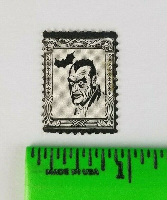 Vintage Early 1960's Monsters Dracula Small Stamp