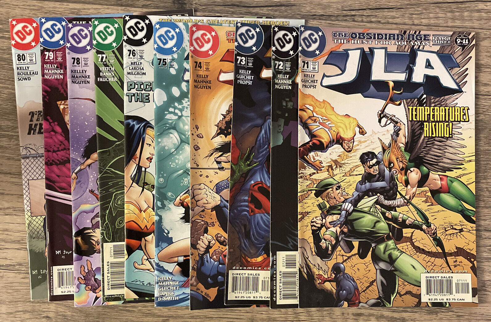 JLA #71-80: 10 issue lot DC COMICS 2002-2003.  C06