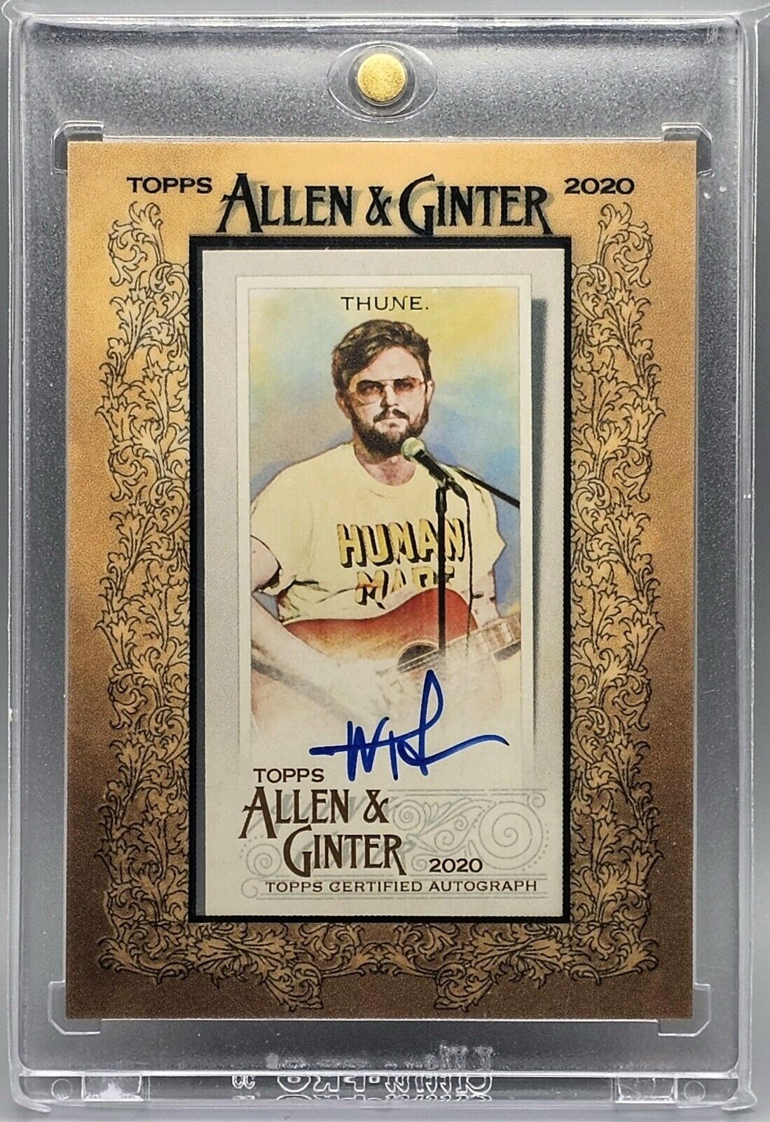2020 Topps Allen & Ginter Mini Framed Auto MA-NT Nick Thune - Actor & Comedian