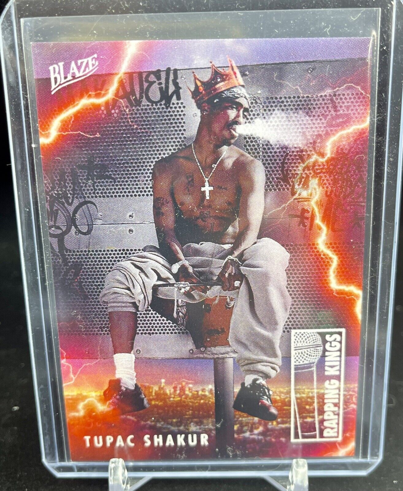 TUPAC SHAKUR 1993 NBA Fleer Ultra Scoring Kings HipHop Trading Novelty Card 2PAC