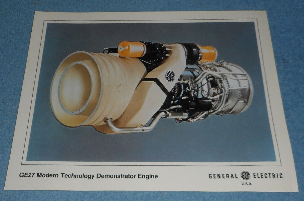 General Electric GE27 Modern Technology Demonstrator Engine Product Info Card
