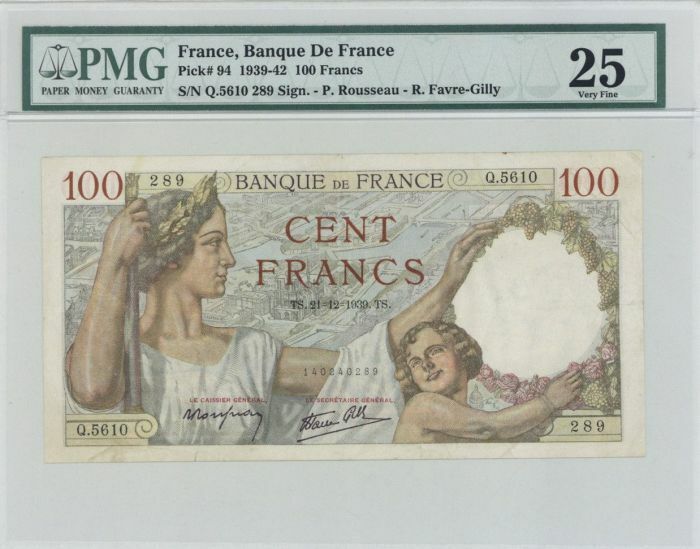 France, Banque De France, P-94 - Foreign Paper Money - Foreign