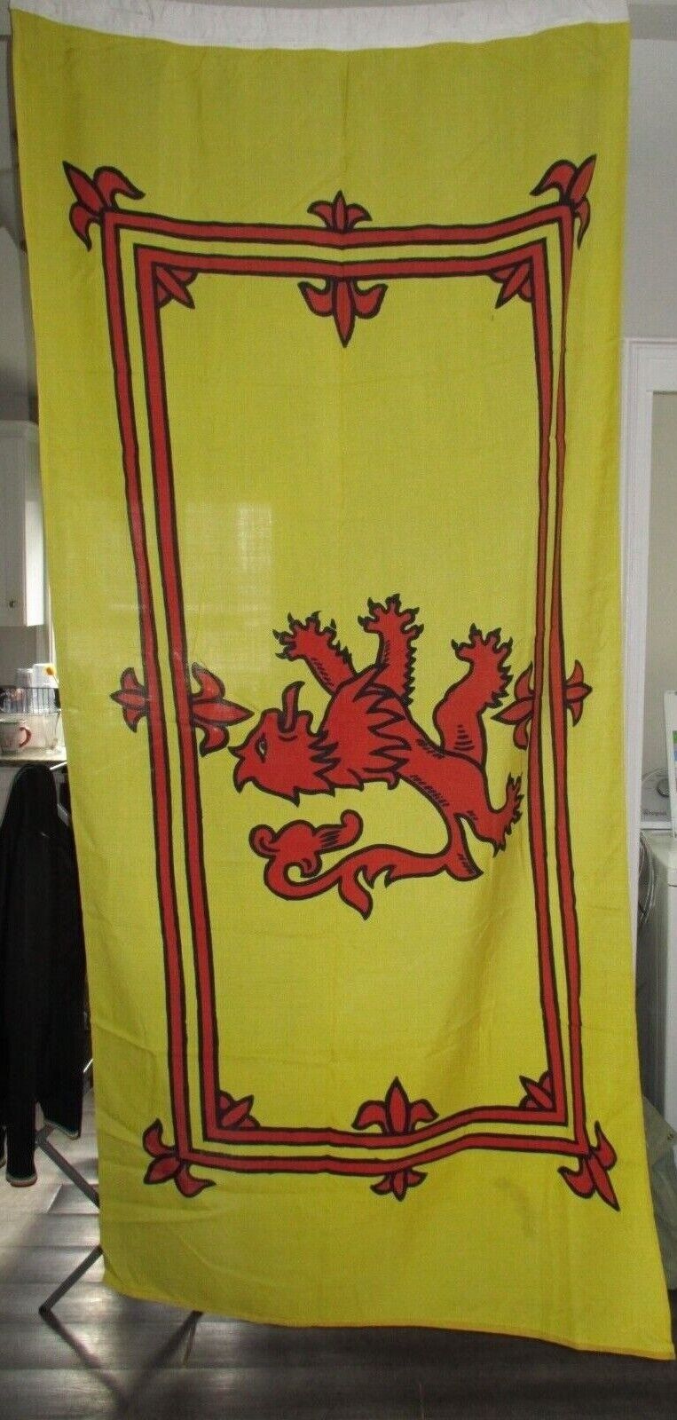 Vintage 6FT wool Lion Rampant Royal Banner of Scotland Nautical Flag