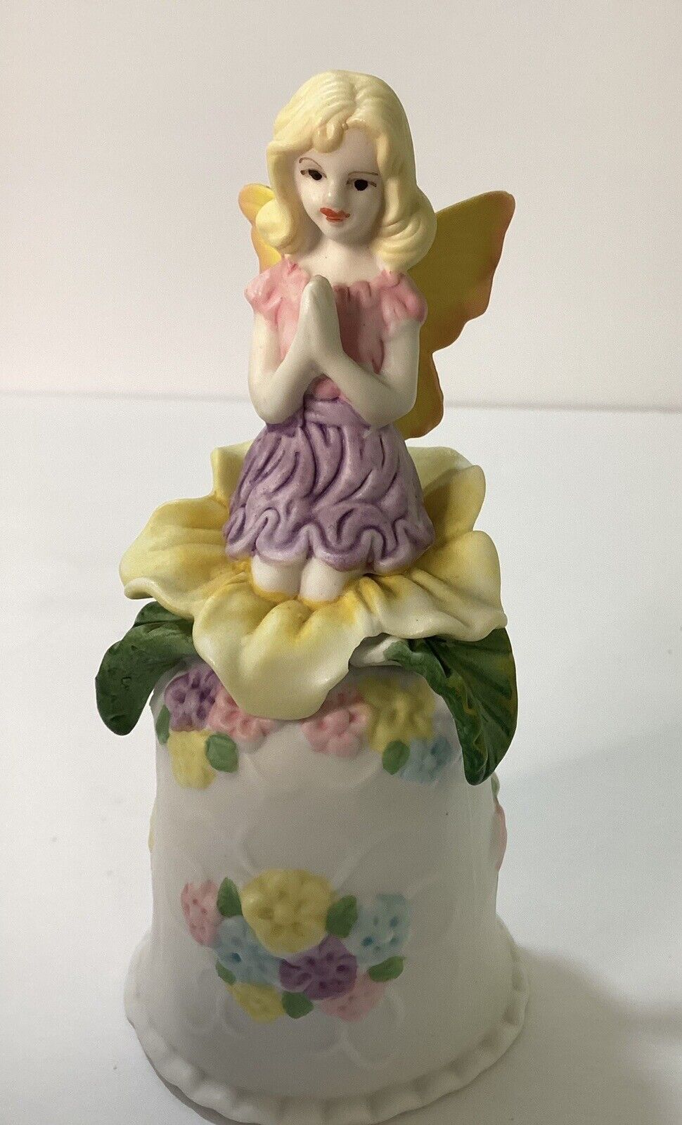 Albert E Price Porcelain fairy fantasy flower bell Decor Vintage Hand Painted