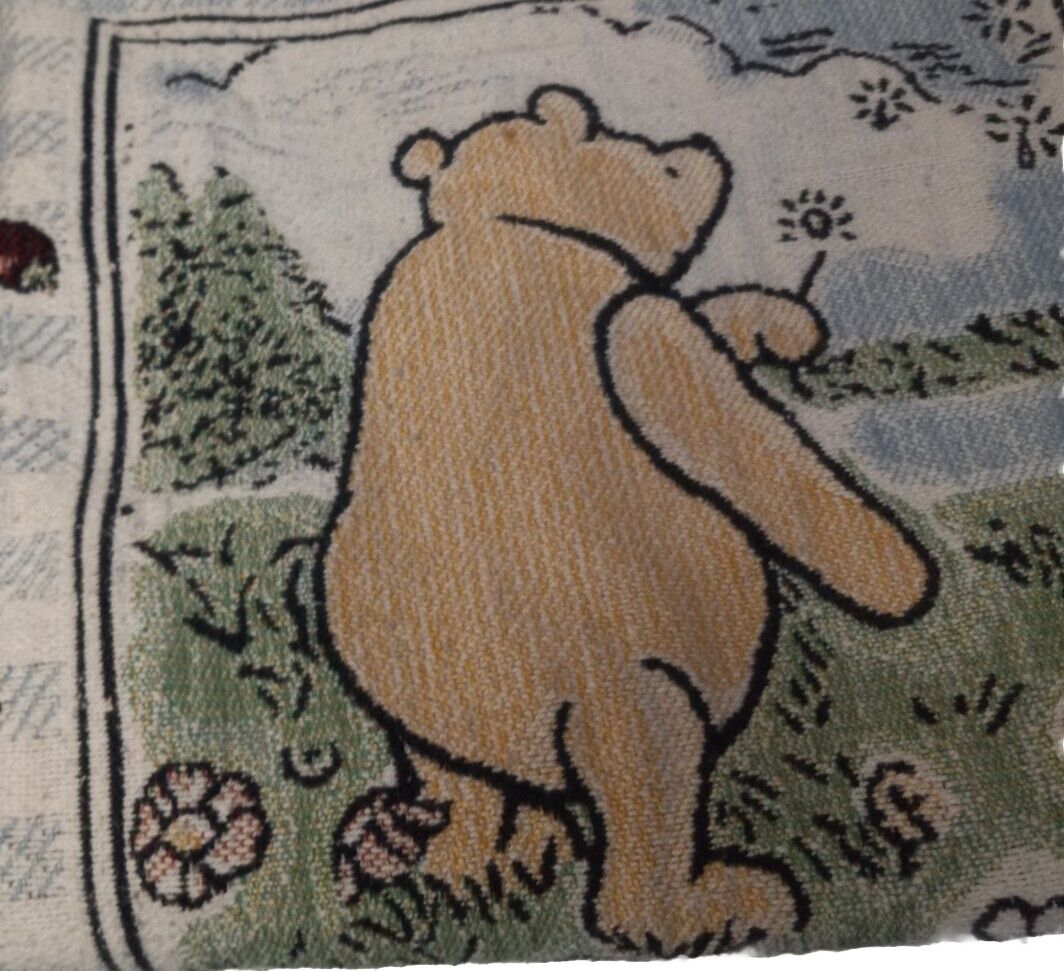 Vintage Classic Winnie The Pooh Woven Tapestry Baby Nursery