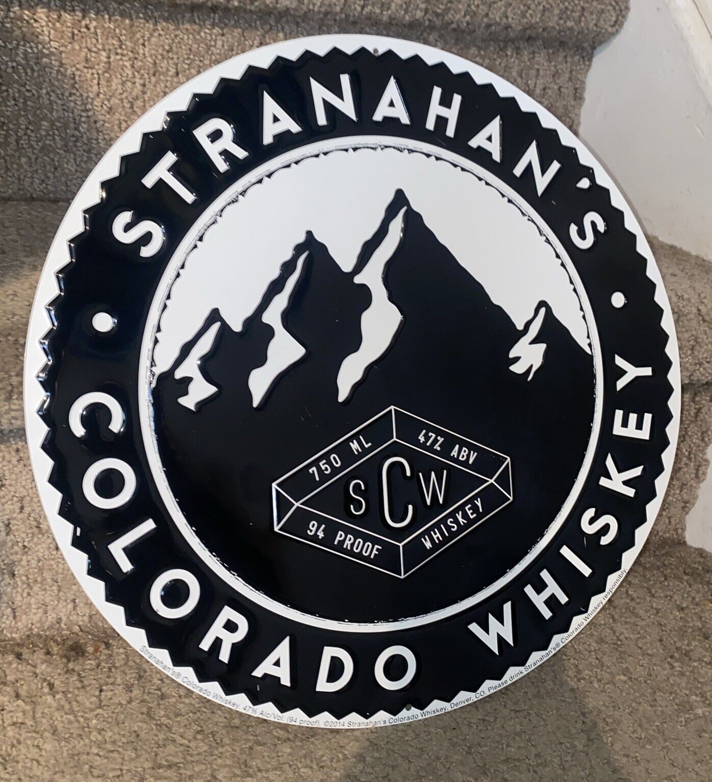 2015 Original Stranahan\'s Colorado Whiskey 14” Tin Sign