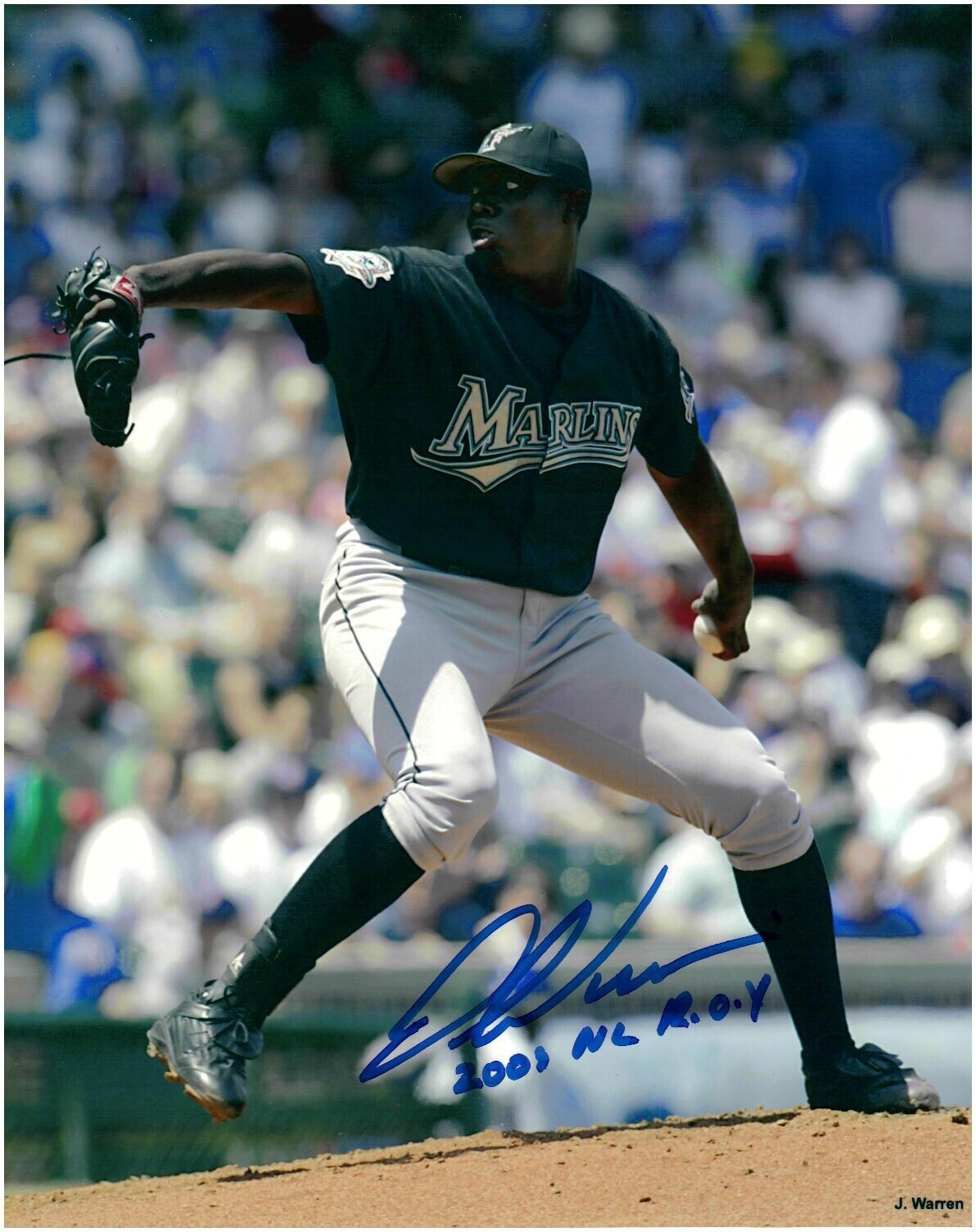 Dontrelle Willis-Marlins-Autographed 8x10 Photo-With ROY Inscription