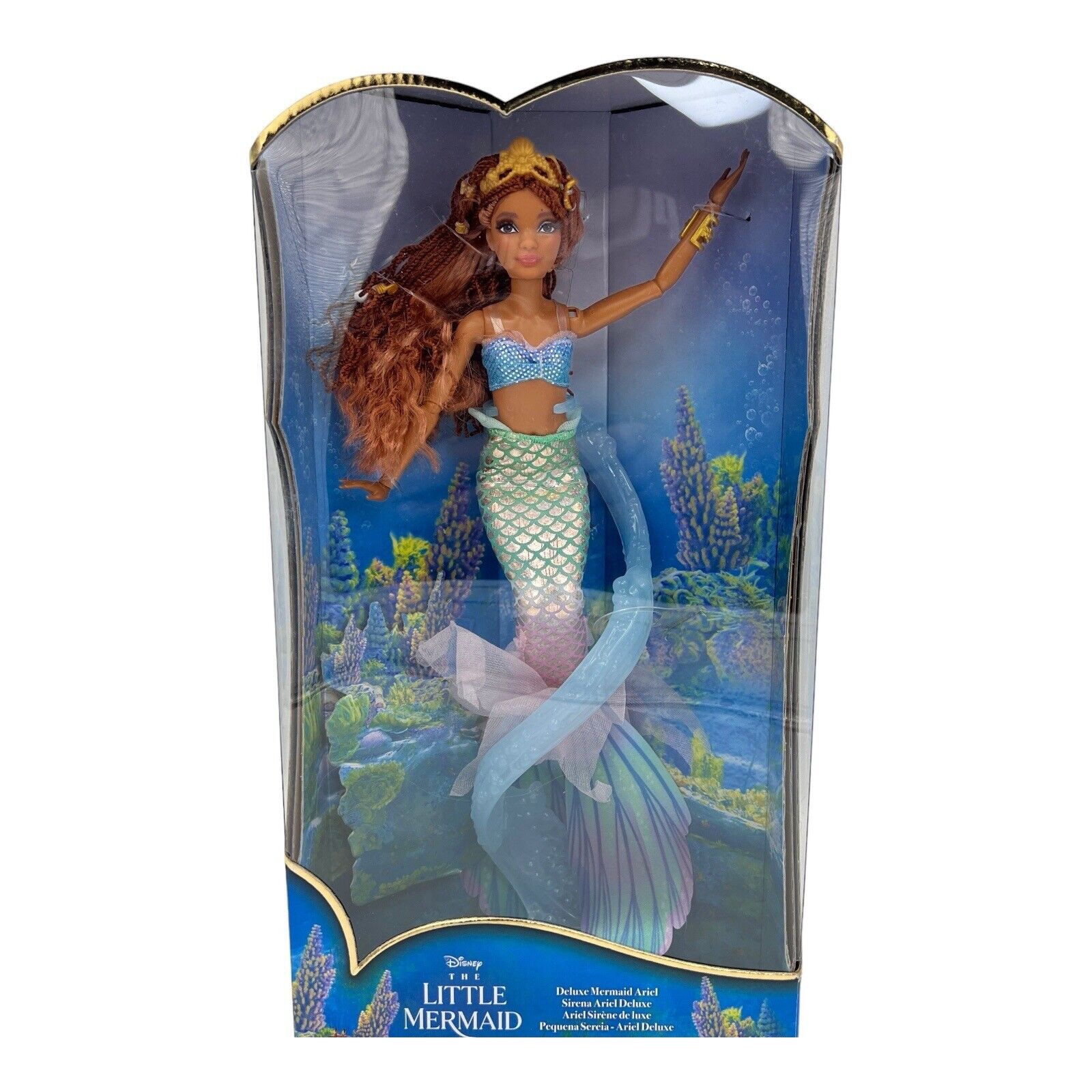 Disney The Little Mermaid Deluxe Mermaid Ariel Doll with Iridescent Tail Hair