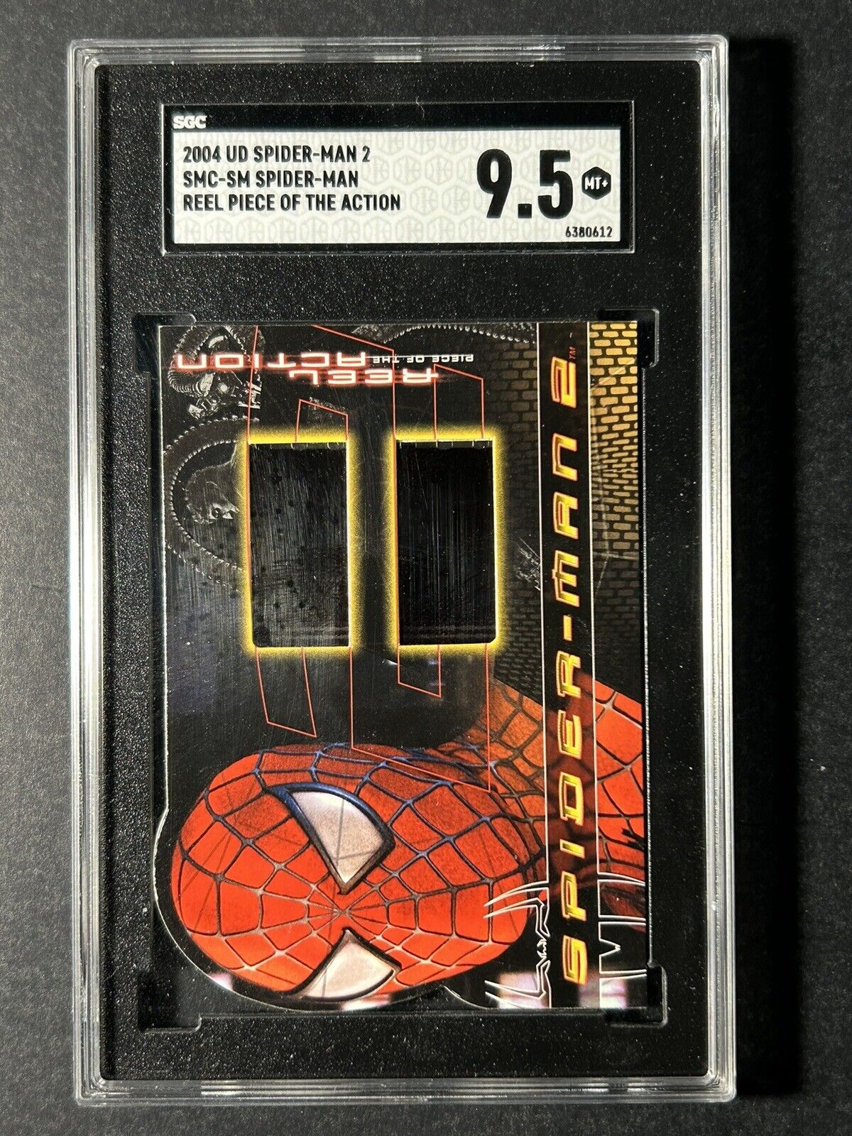 2004 Upper Deck Spider-Man 2 Reel Piece Of The Action SMC-SM SGC 9.5 (POP 2)