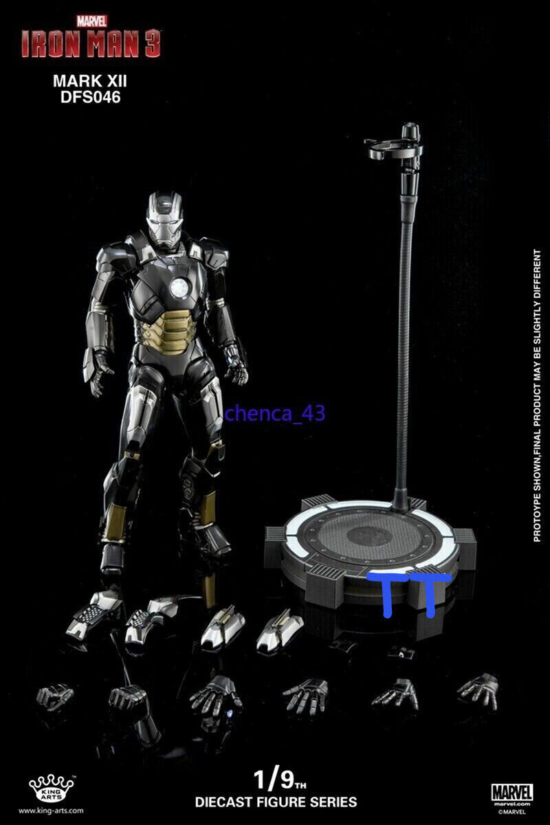 King Arts 1/9 Scale DFS046 Iron Man MK12 Diecast Alloy Collectible Action Figure