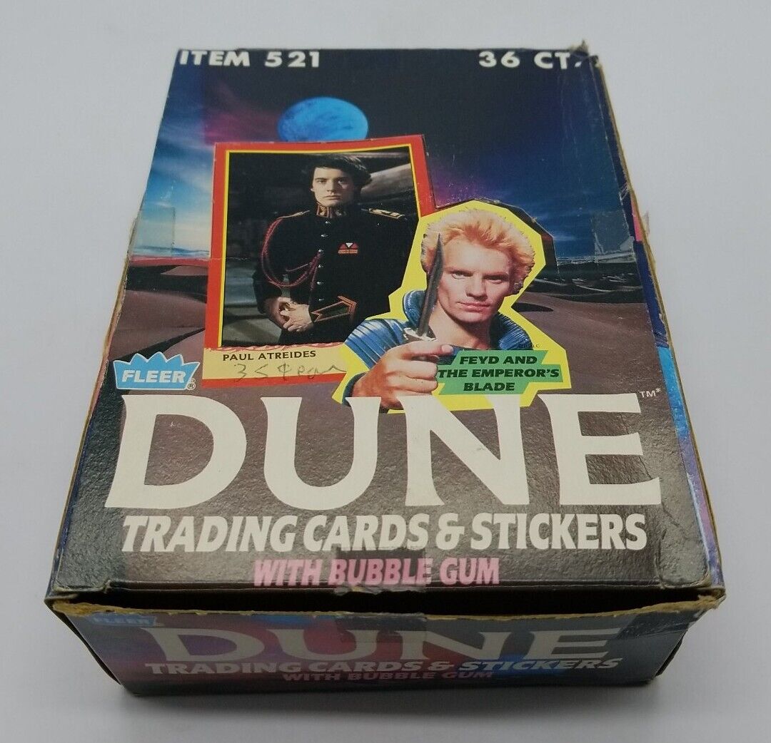 1984 Fleer DUNE Trading Cards & Stickers Wax Box 36 Packs New Old Stock Open Box
