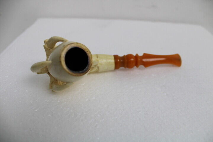 Reverse Eagle Claw Meerschaum Pipe Tobacco Smoking Pipe