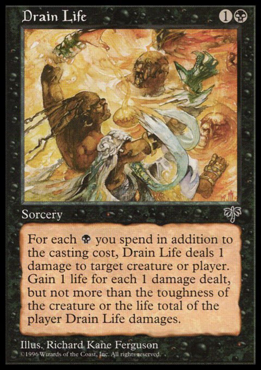 MTG: Drain Life - Mirage - Magic Card