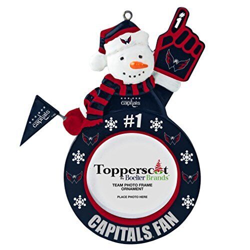 Topperscot NHL Washington Capitals Snowman Photo Frame Ornament