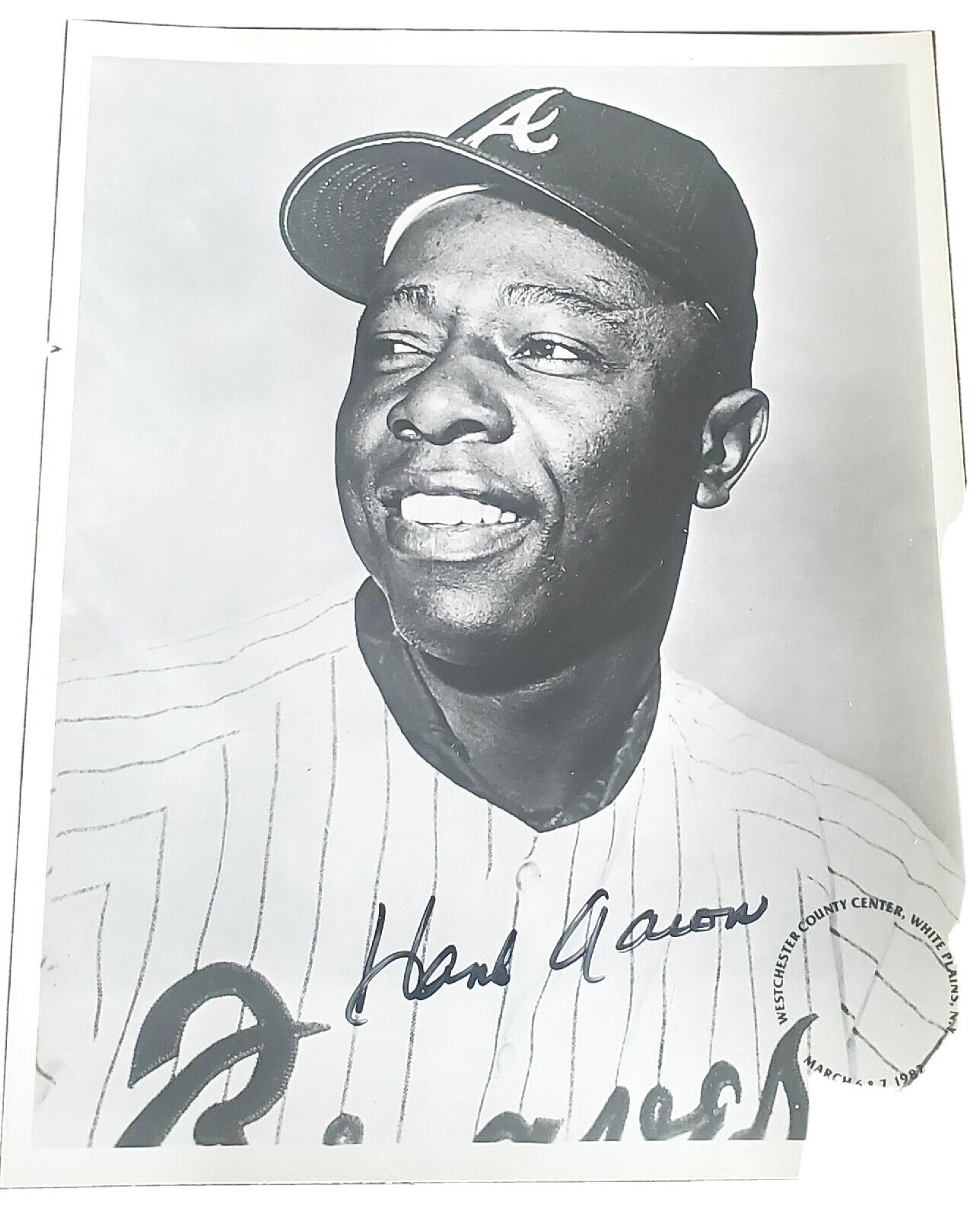 Hank Aaron autographed 8x10 photo