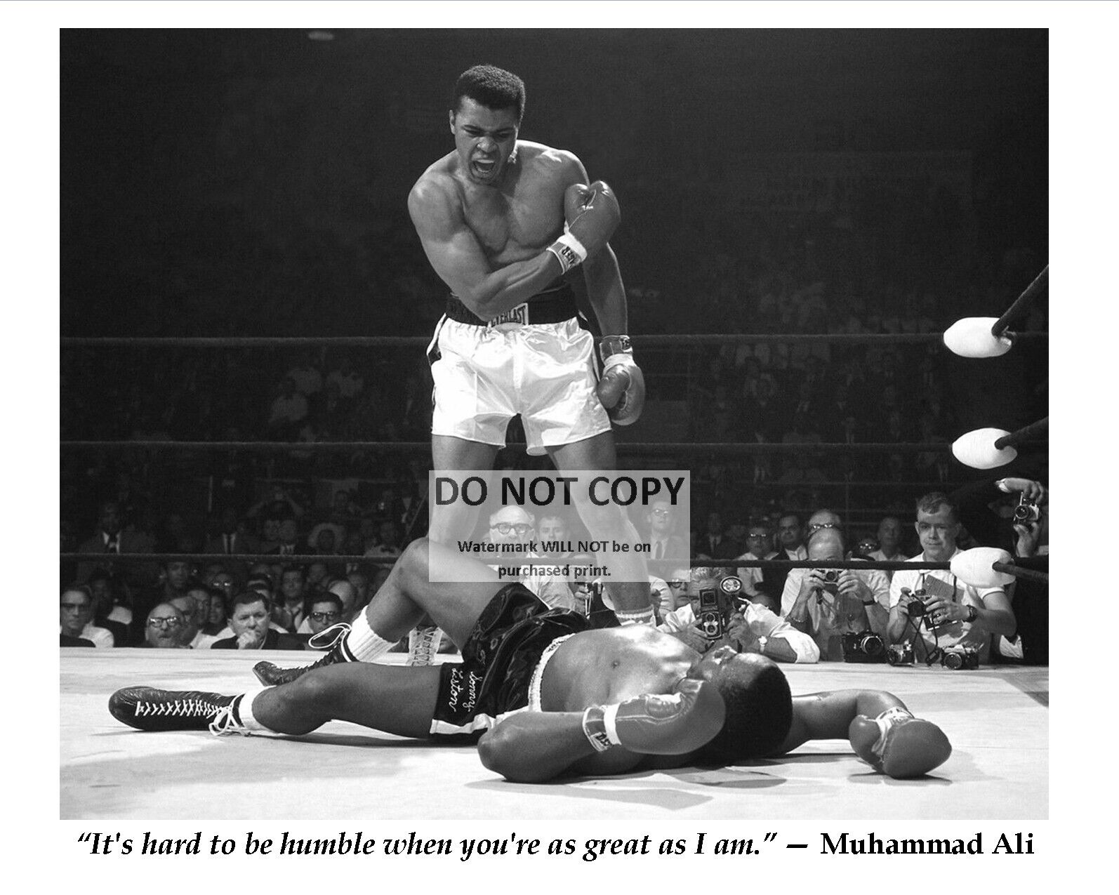 MUHAMMAD ALI FAMOUS QUOTE FROM BOXING LEGEND - 8X10 PHOTO (PQ-005)