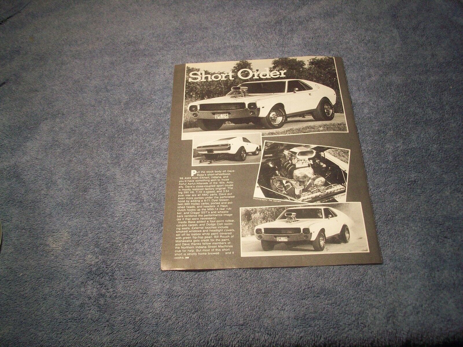 1968 American Motors AMC AMX Vintage Street Machine Article \'Short Order\