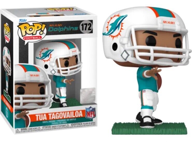 Funko Pop NFL: Miami Dolphins - Tua Tagovailoa Home Uniform with protector