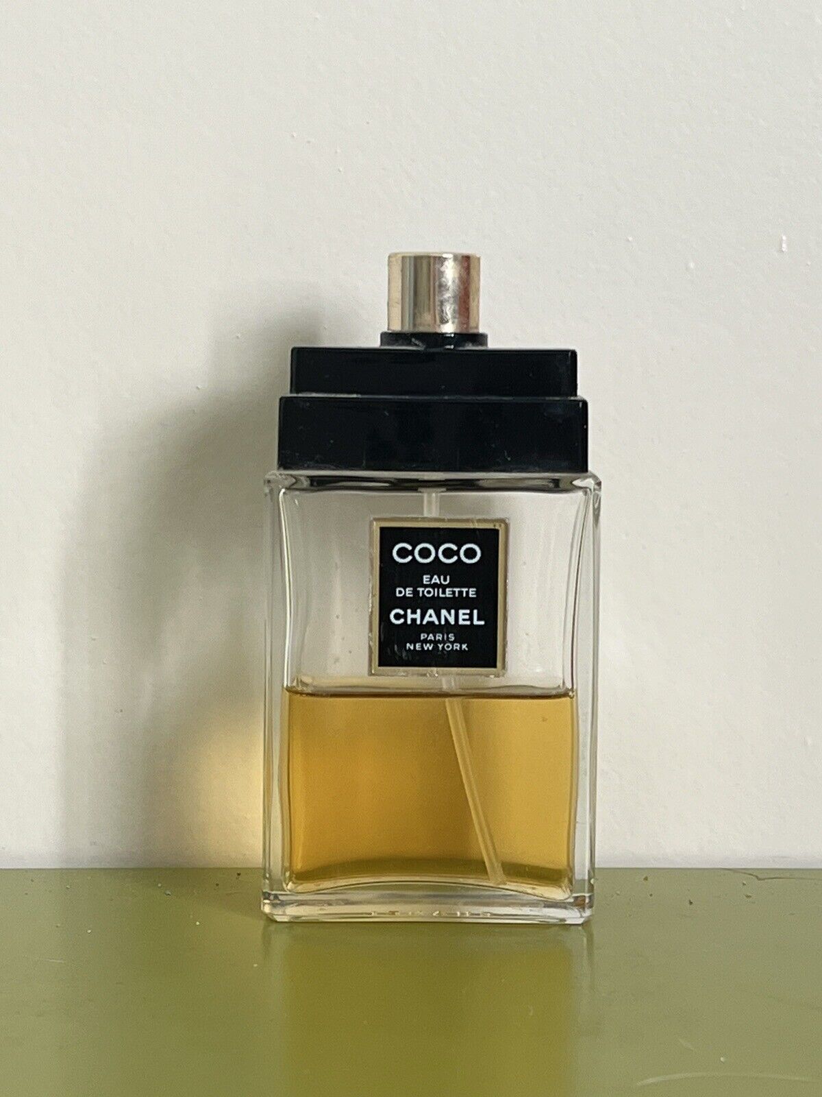 Vintage Coco Chanel Eau De Parfum Paris Empty Bottle Collectible no top